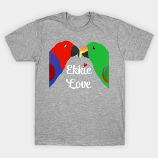 Eclectus Male Female Love Heart T-Shirt